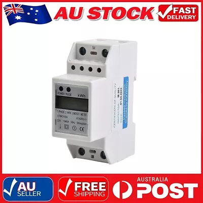 220V Kwh Single Phase 2Wire Energy Meter DIN-Rail Electric Energy Meter 10-40A • $40.39