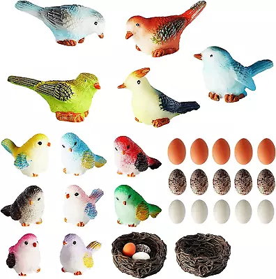 30 Pieces Garden Accessories Bird Decorative Figurines Miniature Bird Figurines  • $19.99