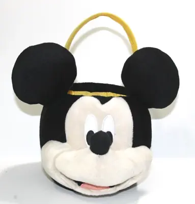 Disney Mickey Mouse Face Soft Plush Easter Halloween Birthday Candy Basket Pail • $12