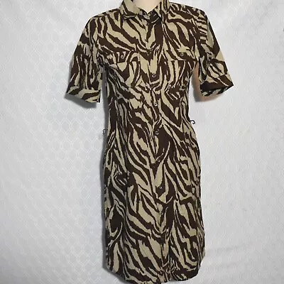 Michael Kors Zebra Print Button Up Dress Size S • $20