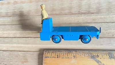 Dinky Original Blue Vintage Railroad Baggage Cart With Man • $10.99