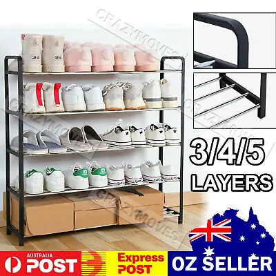 $18.75 • Buy Shoe Rack Storage Organizer Shelf Stand Shelves 3/4/5 Tiers Shoe Storage VIC