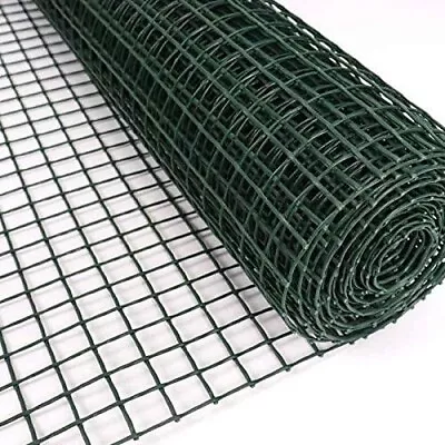 Galvanised Fence Mesh Wire Garden Fencing Green Outdoor PVC Coated 1 X 5m • £29.99