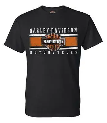Harley-Davidson Men's Iconic Bar & Shield Crew-Neck Short Sleeve Shirt - Black • $29.95