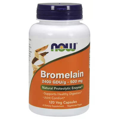 Now Foods Bromelain 2400GDU 500mg 120 VCap Healthy Digestion Joint Comfort 10/26 • $25.75