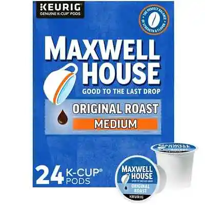 Maxwell House Original Roast Ground Coffee K-Cup Pods Caffeinated 24 Ct • $24