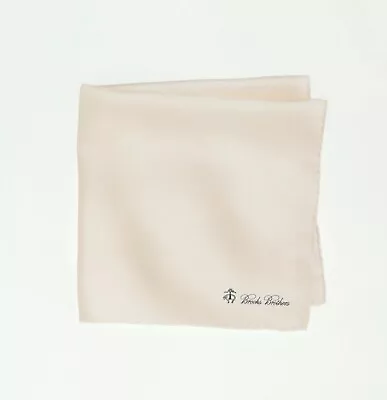 Brooks Brothers Ivory Pocket Square/Handkerchief/Hanky Silk New MSRP $29.50 • $12.99