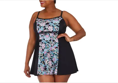 A SHORE FIT! Womens PLUS WF SWIM DRESS Swimsuit  22W  NWT • $28.45