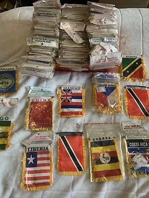 Huge Lot (175+) Of Mini Banners Small Flags Double Sided 3”x5” Great For Resale • $175