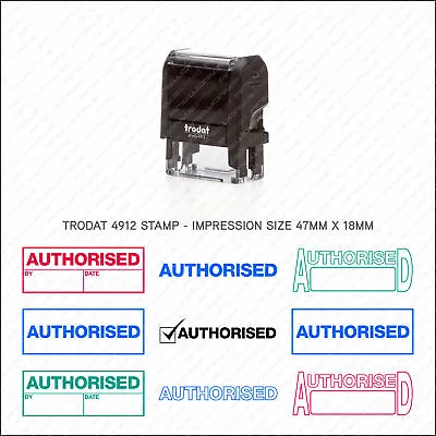 £13.12 • Buy Authorised Rubber Stamp Self Inking Business Shop Office School Trodat 4912