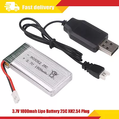 $25.99 • Buy 3.7V 1800mah Lipo Battery 25C XH2.54 Plug USB Charger For RC Quadcopter Drone AU