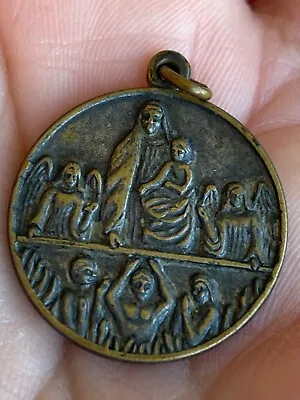 Antique Creed Religious Medal Heaven And Hell/mary/jesus • $14.99