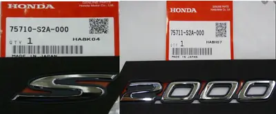 GENUINE HONDA Fender Side Emblem Set X 2  S2000 75710-S2A-000  75711-S2A-000 • $85.99