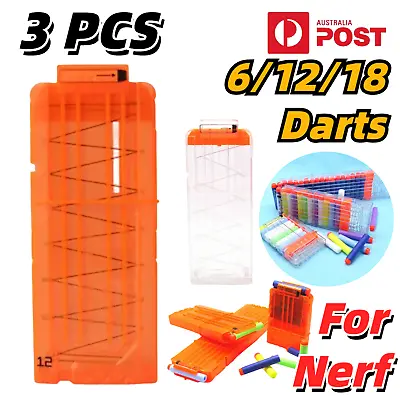 3PCS Darts Clips Soft Bullet Quick Reload For Nerf Elite Magazine Kids Shot Toy • $26.96