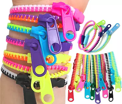 Sensory Zipper Fidget Bracelet Zip Stim Toys Stress Anxiety Relief Autism ADHD • £2.98