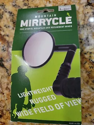 Mirrycle Bar End Rear View Mirror 3  Convex Lens Fits Mountain / Commuter Bikes  • $12.95