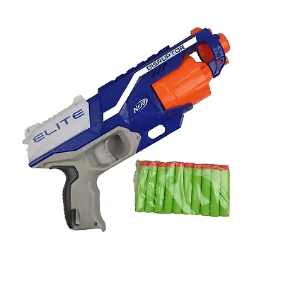 Disruptor Elite Blaster Nerf Gun - 6 Dart Rotating Drum Slam Fire + 10 Darts • $30