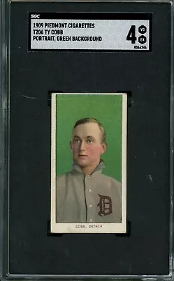 1909 T206 Ty Cobb Green Portrait SGC 4 VG EX HOF GOAT Piedmont 150 GRAIL CARD! • $24975