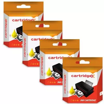 4 Yellow Ink Cartridges For 100XL Lexmark Interact S602 S605 • £15.75