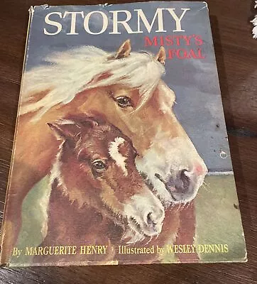 Vintage Hardback W/Cover 1963 Stormy Misty’s Foal By Marguerite Henry • $45