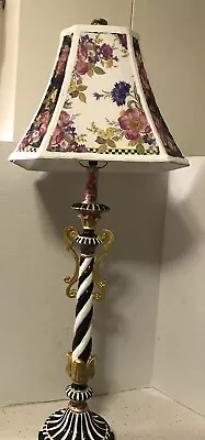 Whimsical Hand Painted Lamp. Decoupaged With MacKinzie Childs Napkins 34” • $99.99