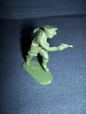 Vintage Marx/MPC WWII Running With Pistol Soldier Figure Used Green • $9.99