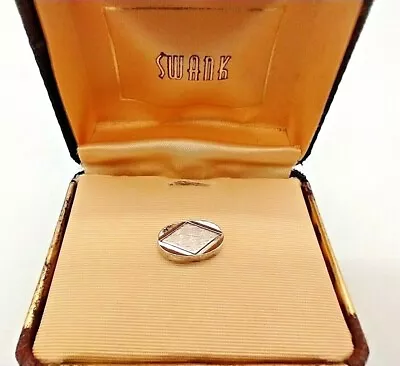 Swank Men's Tie Tack Chain Silver Tone Original Box Mid Century Vintage Retro • $10.39