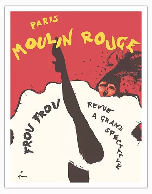 Bal Du Moulin Rouge - Paris - Vintage Cabaret Poster By René Gruau C.1960s • $29.98