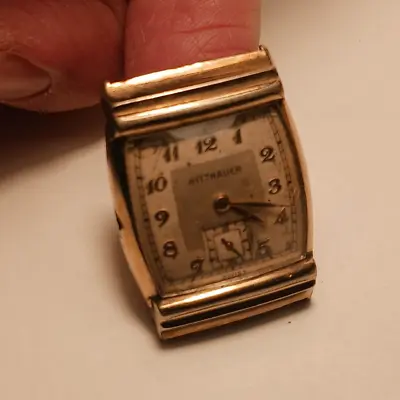 ~Vintage WITTNAUER Mechanical Mens 17 Jewel Watch 10K GP~ • $24.95