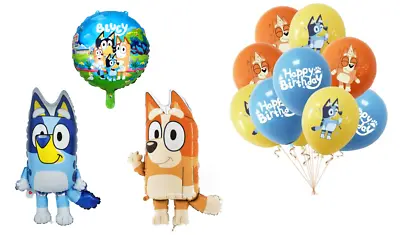 Bluey Balloon Set Birthday Party Decoration (12 Latex + 3 Foil) • $17.75