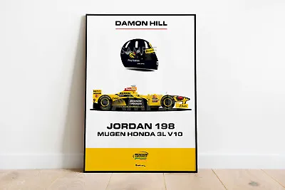 Damon Hill Jordan J198 F1 Print - Scuderia GP • £12