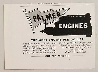 1949 Print Ad Palmer Bros. Engine Corp. Marine Motors Cos CobCT • $6.99