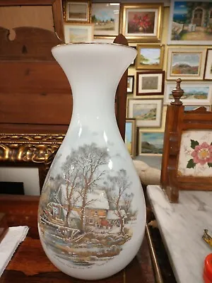 £29 • Buy Large Currier And Ives Vase 35cm Tall. Good Pre Owned Condition 