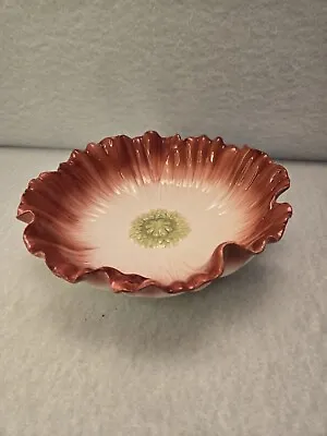 Vintage Fitz & Floyd Country Poppy Serving Bowl 9  Vegetable Bowl Japan  2.75 T  • $19.99