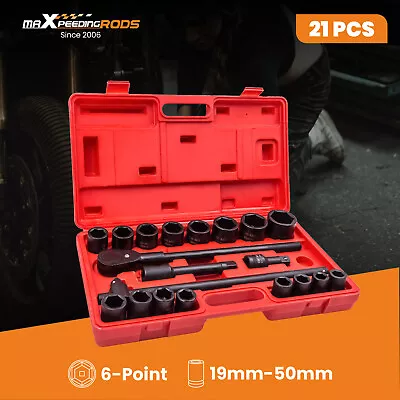 Impact Deep Socket Set 19mm-50mm 3/4  Ratchet Extension Sliding T Breaker Bar • $141.69