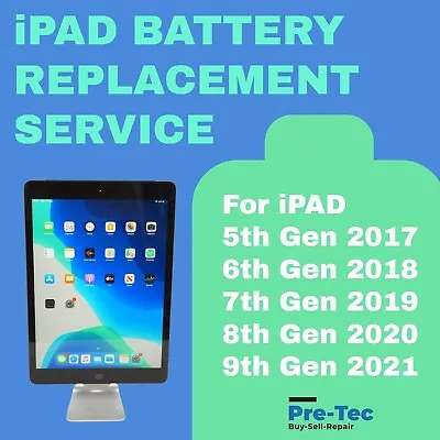 Apple IPad Battery Replacement Service - For IPad 5th 6th 7th 8th 9th Gen • £49.49