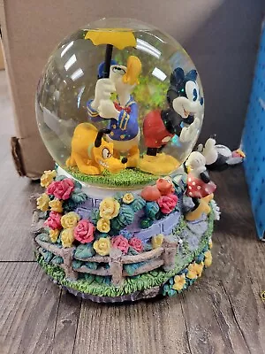 Rare Disney Snow Globe Mickey Mouse And Friends Musical Zip A Dee Doo Dah • $21.99