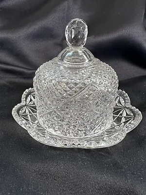 Vintage AVON 2-Piece FOSTORIA Glass BUTTER BELL DISH WITH DOME LID • $24