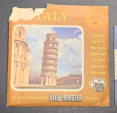 Sawyer's View-Master 3 Reel Pack 21 Views 1949-1955 Italy B-180 World Travel • $8.99