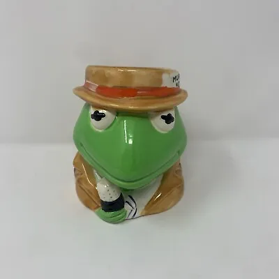 Vintage Kermit The Frog Muppet News Reporter Coffee Cup Mug Sigma Jim Henson • $16.19