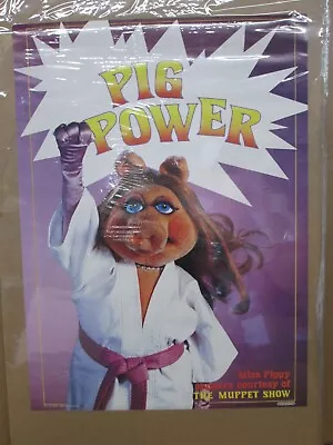 Vintage Pig Power Poster  Miss Piggy 1978 Muppets Henson  19930 • $45