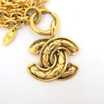 $959.02 • Buy Chanel Necklace Chain Coco Mark Vintage Logo Gold Pendant Accessories