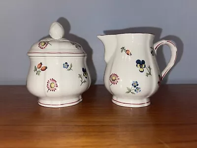 Villeroy & Boch Petite Fleur Depuis 1748 Porcelain  Creamer And Sugar Bowl Set • $65