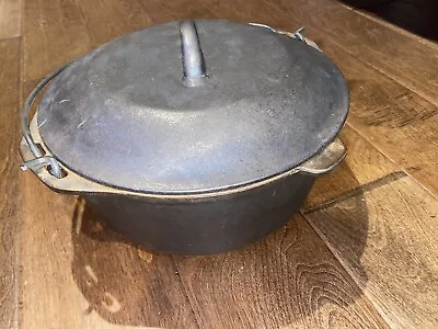 Vintage Cast Iron Lodge Number (8) DO Dutch Oven Was Made In The 1950s. W/Lid • $65