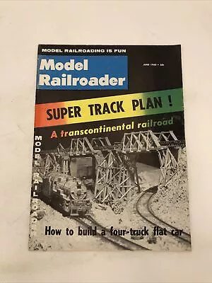 Model Railroader Magazine June 1960 Super Track Plan A Transcontinental Railroad • $14.25