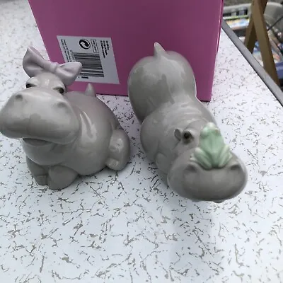 £20 • Buy Nao Animal Figurines. Pair Of Hippo Ornaments.