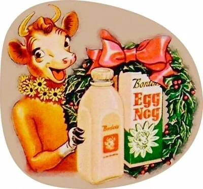 Elsie The Cow Of Borden Eggnog Dairy Christmas Plasma Cut Metal Sign • $59.95