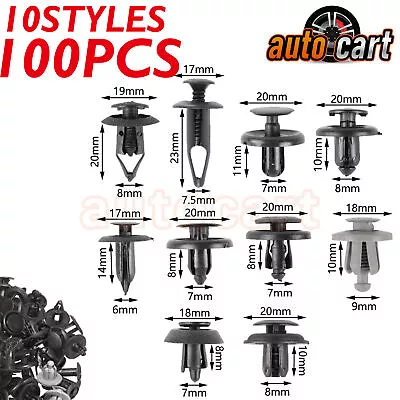 100pcs Bumper Fender Screw Rivet Fastener Clip For Toyota Corolla 1997-2020 • $6.95