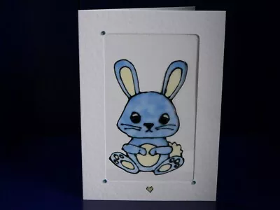 £3.50 • Buy Hand Painted Rabbit Greetings Or Occasion Card