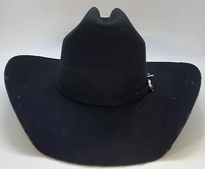 Justin 3X Rodeo Black Wool Cowboy Hat Size 7 1/8 (READ DESCRIP) • $29.99